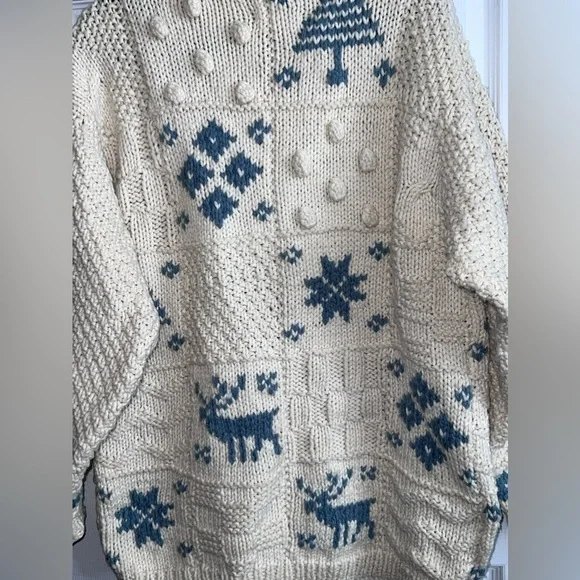 Vintage Hand Kitted Ruby Flynn Mid Length Button Sweater - Picture 10 of 10